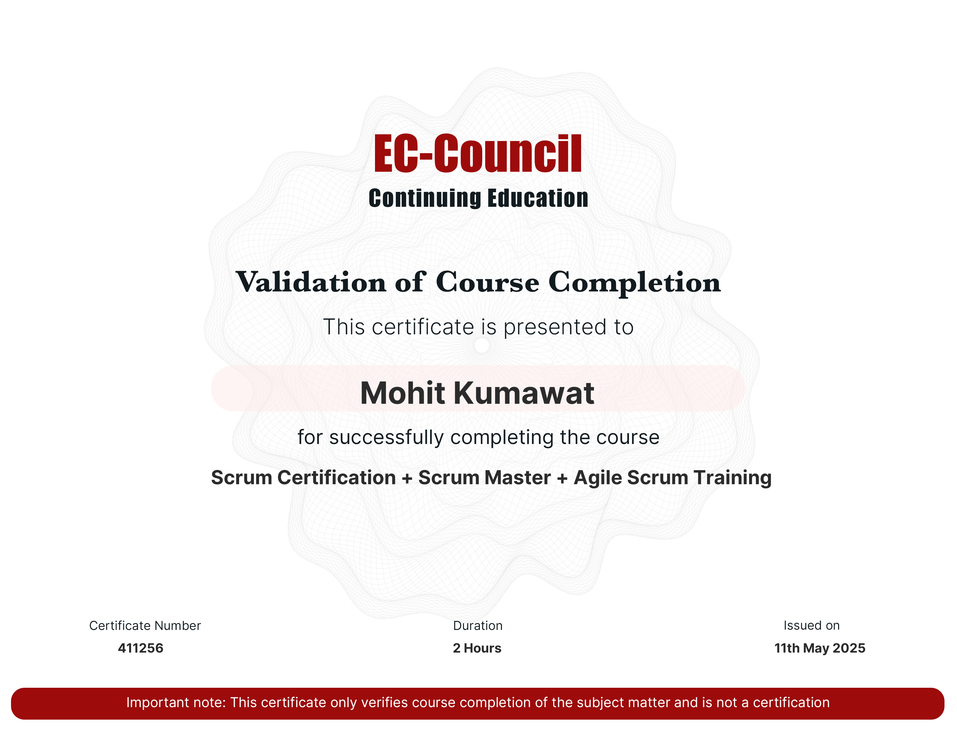 Certificate 16 Title