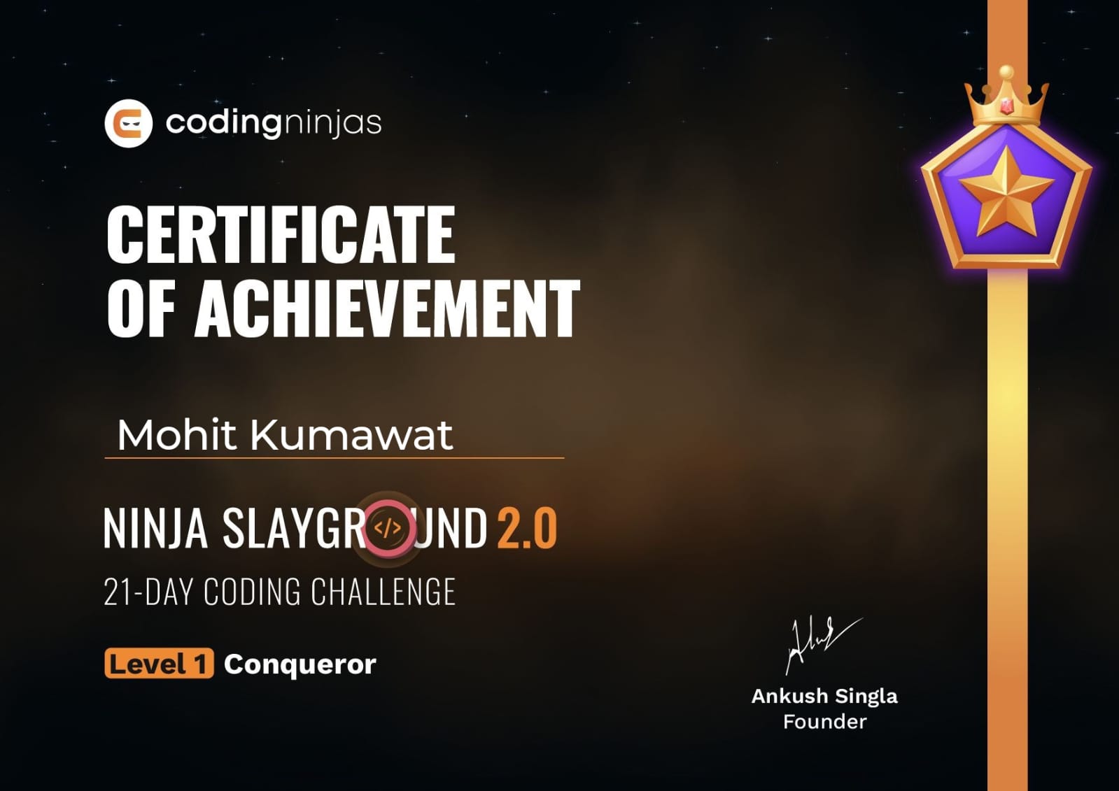 Certificate 3 Title