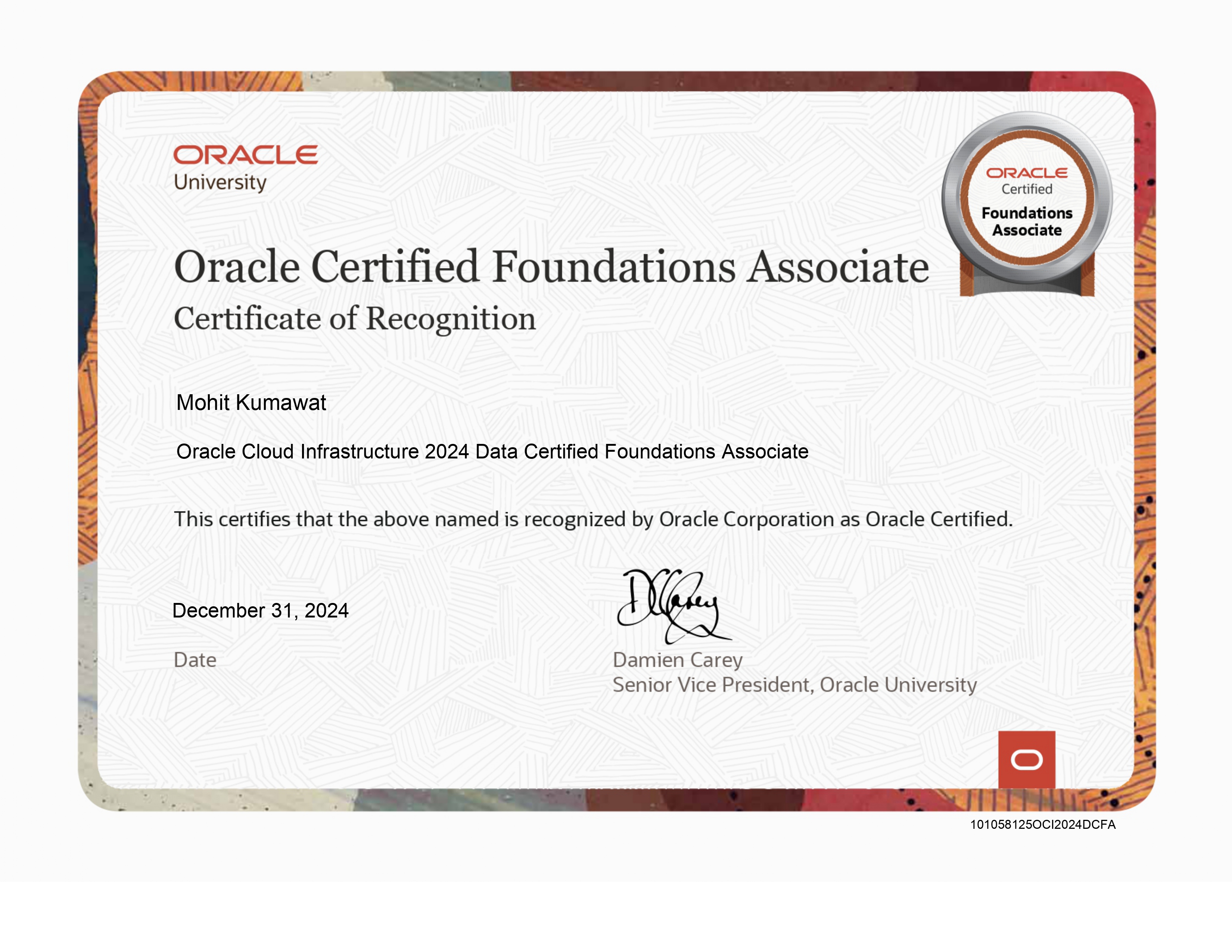 Certificate 10 Title
