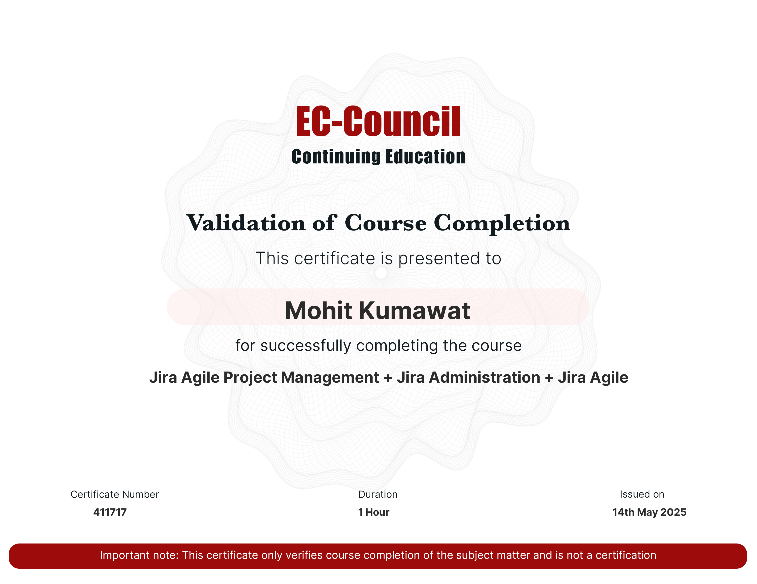 Certificate 12 Title